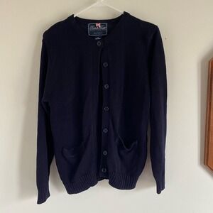 French Toast Navy‎ Blue Button Front Cardigan School Uniform Sweater Size 18